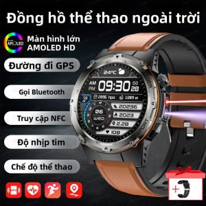 Đồng Hồ Thông Minh GPS 2025 Dành Cho Nam Chống Nước 3ATM Tích Hợp La Bàn Đo Độ Cao Áp Suất Khí Quyển NFC Chức Năng Gọi Bluetooth Và Màn Hình AMOLED 1.39 Inch