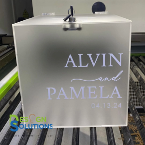 Acrylic Wedding Box 12" – Money & Gift Card Holder for Weddings Engagements and Events