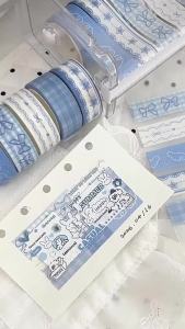 2/3Pcs INS Style Wing Bow Grid Themed Tape Set Cute Patterns Perfect For Journaling Scrapbooking DIY Crafts Decoration Tape Roll