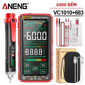 ANENG | Máy Đo Vạn Năng Kỹ Thuật Số ANENG 3 Trong 1 Với Màn Hình Cảm Ứng 12-1000V Bộ Dụng Cụ Thợ Điện Chuyên Nghiệp Bao Gồm Bút Thử Điện Cho Dụng Cụ Tự Sửa Chữa Điện.