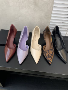 Elegant Pointed Toe Pumps Not Tiring To Wear Side Cutouts