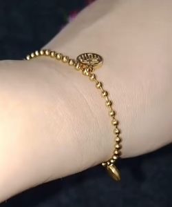 Gelang Titanium HOKI Keberuntungan model rantai koin perhiasan Gelang Anti karat