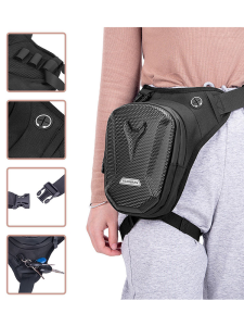 [Arrived within 3 days] RZAHUAHU Riding Motorcycle Leg Side Bag Hard Shell Motorbike Phone Waist Pack