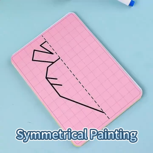 Early Education Magical Control Pen Tracing Symmetrical Painting Animal Drawing For Kids Preschool Educational Toys with Double Sided Erasable Board