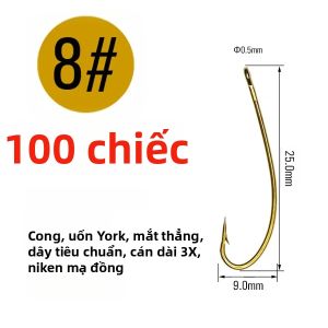 100 Móc Câu Bằng Đồng Có Gai Dùng Cho Ruồi Khô Ruồi Kích Thích Ruồi Đất & Ruồi Đá Móc Câu Bằng Thép Carbon