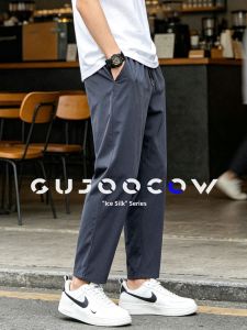GUJOOCOW | Quần Chino Ôm Đùi Dáng Thẳng Nhanh Khô Mỏng Nhẹ Cho Mùa Hè