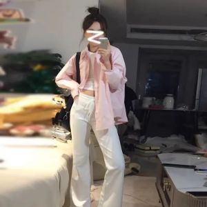 French Elegant Pink Blouse
