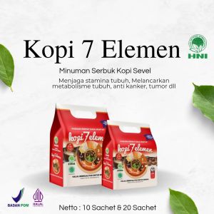 Kopi 7 Elemen - HNI HPAI - Kopi Sevel - Kopi Bubuk Dari Biji Pilihan - 20 Sachet