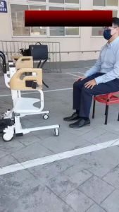 Xe lăn dịch chuyển bệnh nhân đi tắm đi vệ sinh không mất sức