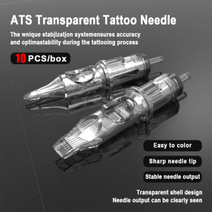 10Pcs Disposable Round Liner Tattoo Cartridges Needle Individual Package Sterilized Safety Transparent Tattoo Needle for Tattoo