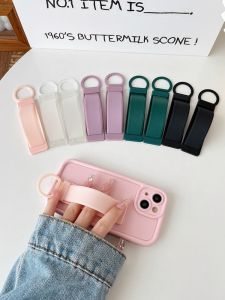 Creative Silicone Mobile Phone Stand Back Adhesive Slide Type Wrist Strap Ring Buckle Anti-Fall Desktop Universal Holder