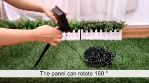 ไฟเส้นพลังงานแสงอาทิตย์ 100 LED 12ม. ไฟตกแต่งเทศกาลคริสต์มาส สำหรับปีใหม่ คริสต์มาสพร้อม ฟังก์ชั่นกระพริบ