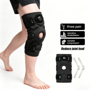 1PCS Hinged Knee Brace with Dual Metal Side StabilizersAdjustable Patellar Support Sleeve for Men & Women Arthritis-for Running