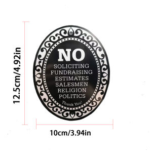 No soliciting sign No soliciting sign self-adhesive Brushed aluminum sign No selling doorbell