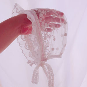 Princess Lace Baby Hat Summer Thin Sunshade Polyester Fiber Infant Cap Girls Sun Protection Cute Baby Headwear round Top