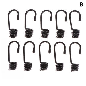 10 Pcs Spiral Hooks For Tensioner Marine Shock Cord Bungee Elastic Rope Hooks Luggage Straps Tarp Tie Downs Canopy Stretch