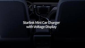 Bộ Chuyển Đổi Ô Tô Starlink Mini Với Bộ Tăng Áp Màn Hình Giám Sát Điện Áp Và Dòng Điện Thời Gian Thực Đầu Cắm Nguồn Tẩu Thuốc Đầu Ra DC 12-24V Đầu Vào 19V 2.5A