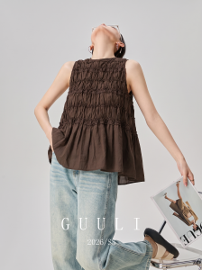 GULILI | Ruffle and Edge Design Sleeveless Top Summer