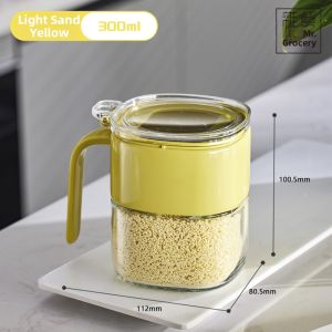 Spoon and Flip-top Design Salt Sugar Seasoning Box