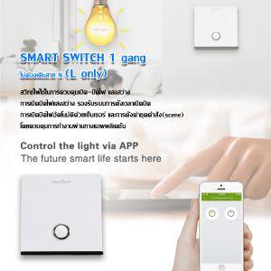 Smart Wall Switch (One-Gang(L only)) High power 1 button สวิทช์ไฟใช้ในการควบคุมเปิด-ปิดไฟ แสงสว่าง