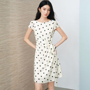 PEACEBIRD | Dotted Muse French Audrey Hepburn Summer Maxi Dress High-Quality