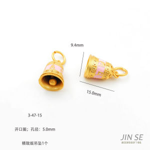 Strong Color Preservation Sand Gold DIY Pendant Bucket Bead Six-Syllable Amulet Bracelet Necklace Large Hole Spacer Bead