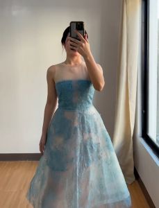 Slim Cut Lace Sequin Dress - Elegant Princess-like Dress