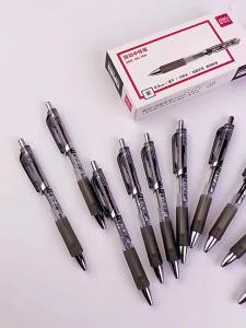 Bút Gel Đầu Bi 0.5mm S801 Mực Đen Carbon Nhanh Khô Có Thể Thu Vào Dùng Cho Văn Phòng 12 Cây/hộp
