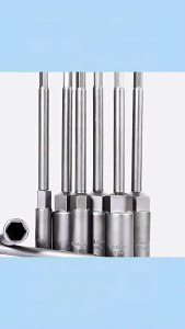 Khẩu Chụp Bulong Sâu Lòng Dài 150mm lắp nhanh cho máy Khoan Bắn Vít Chân Lục Giác Các Cỡ 5.5 - 19mm