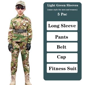 Camouflage Costume Set for Kids Special Forces Military Uniform Army Costume Training Uniform Soldier Costume for Kids Boys