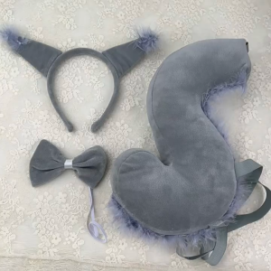 (Ready Stock) Squirrel Costume Set for Kids – Includes Tail Ears Headband Cute Animal Party Dress-Up Cosplay Halloween