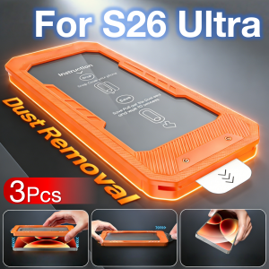 3Pcs For Samsung Galaxy S26 Ultra Tempered Glass S25 Edge S24 Plus Screen Protective Unlock Super Easy 9H Hardness Unlock 