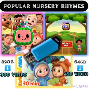 Educational Nursery Rhymes For Kids Downloaded In Usb Flash Drive 32Gb And 64Gb With Otg Adapter