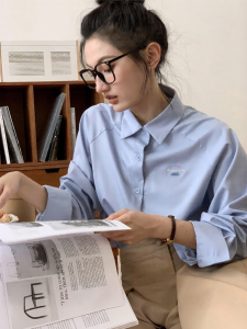 NIHAOKANONG | Áo Dài Tay Cổ Notch Thêu Tinh Tế