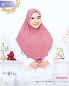 Daffi Hijab NAFYA Jilbab Instan Non Ped Jersey Premium Simple Terbaru 2024