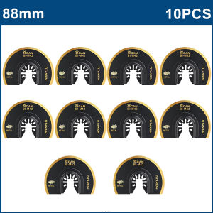 XCAN 1/2/5/10pcs Titanium Coated Oscillating Multitool Semi-Circular Saw Blade 88mm For Cutting Metal Nails Wood Plastic