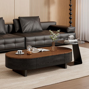 HSMJ | Elegant Minimalist Oval Coffee Table for Small Spaces