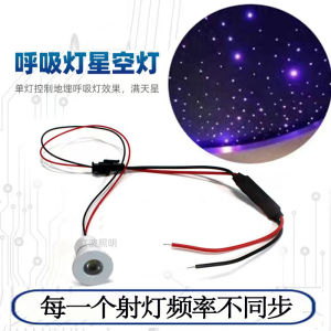 Smart 12V Starry Sky Lights Breathing Mini Spotlight Gradual Brightening And Fading Star Lights Ground Mounted Car Atmosphere