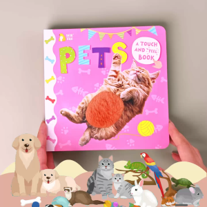 BEAR TALE Baby Touch and Feel Book Wild Animals & Pets Early Learning Story Board Books for Toddlers Gifts