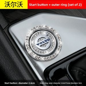 YILUYAFU | One-Click Start Decoration Sticker Ignition Switch Button Bling Cover