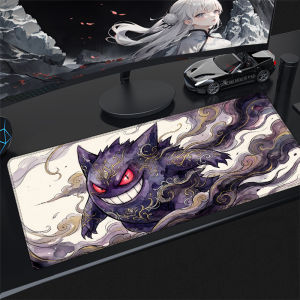 Bandai | P-Pokemon Gengar Large Mouse Pad 100x50cm Extended Gaming Desk Mat Big Anti-Slip Keyboard Pad for Computer Laptop Gamer