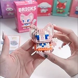 Nano Cartoon Bricks Cute Mini 3D Anime Figure Building Blocks DIY Toys For Boys Girls Friends Women