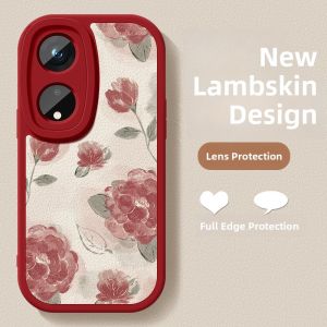 Oppo A1 pro Womens Version A1x Silicone Soft Shell Protective Case Pink Rose A1 Vitality Edition Lens Anti-Fall Protection