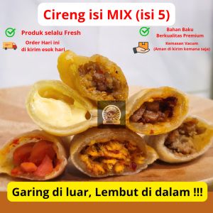 Cireng Isi MIX (Isi 5) khas Bandung Ayam suwir / Sosis / Keju / Bakso / Ayam Kecap / Jando