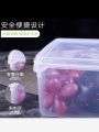 Transparent Rectangular Plastic Storage Container with Lid for Refrigerator -Keeping Box for Onion Flakes Garlic And Fruit Storage. 