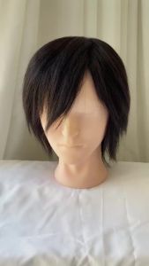 Human Hair Mannequin Head Mens Hairdresser Practice Beauty Styling Training Mannequin Head