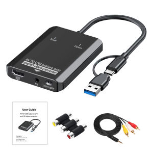 USB 2.0 Video Capture Card AV to HDTV Analog VHS Converter Digital TV DVD Recorder Support Windows Mac Linux for Video Recording
