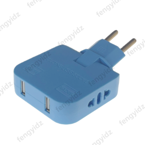 fengyidz EU Plug AC Outlets 4 in 1 USB To EU Socket Converters 180 Degree Rotatable with 2 USB Ports Electrical Socket AC Outlet