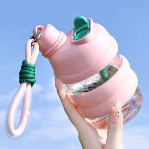 Portable Heat Resistant Glass Water Bottle & Cute High Aesthetic Value Student Drinking Glass Cup