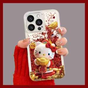 Gold Sandflow Cat & Treasure Box Phone Cases: A Stylish Choice for Women